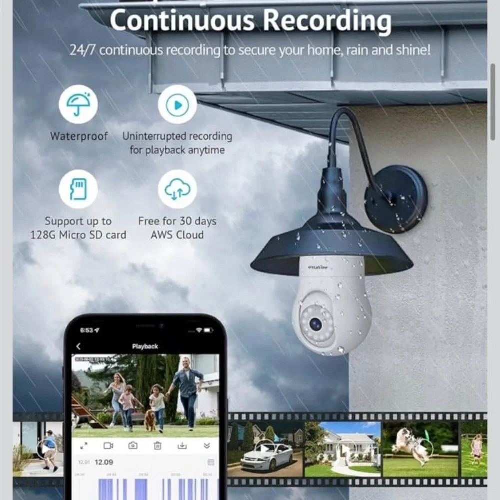 White Security Camera Bulb - 2 Pack